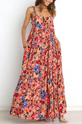 Maxikleid mit Blumentaschen